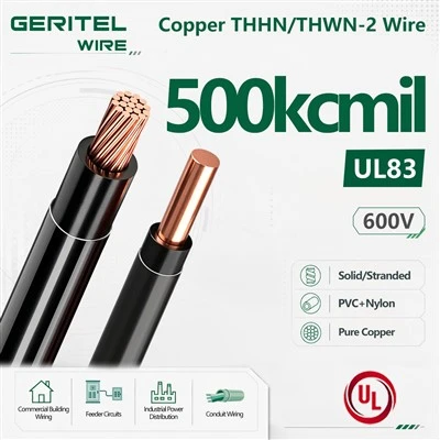 500 Kcmil UL83 mis THHN/THWN-2 yuqori issiqlikka chidamli sim